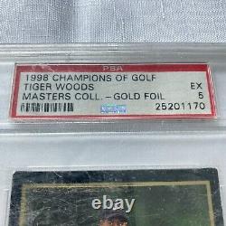 1997-98 Tiger Woods Masters Collection Psa 5 Rc Grand Slam Ventures #1997 Gold