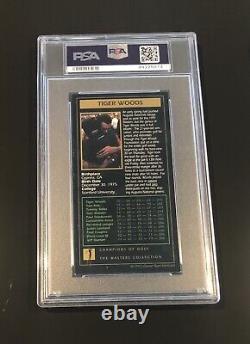 1997 Grand Slam Venture TIGER WOODS Masters Collection Rare Gold Foil RC PSA 5