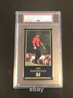 1997 Grand Slam Venture TIGER WOODS Masters Collection Rare Gold Foil RC PSA 5