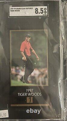 1997 Grand Slam Ventures Tiger Woods RC Rookie SGC 8.5 Masters Mint