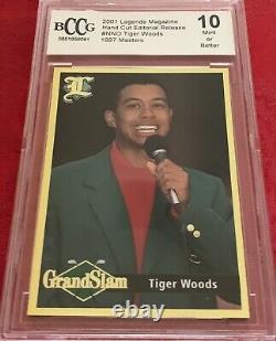 2001 Legends Magazine #NNO Tiger Woods 1997 Masters BCCG Grade 10 Card