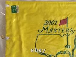 2001 MASTERS flag. Mint. Tiger Woods 2nd Masters win