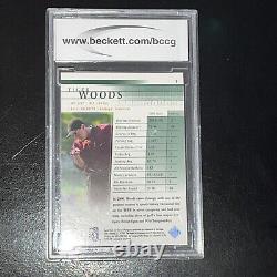 2001 Tiger Woods #1 Upper Deck Rookie Card BGS BCCG 10 Mint Masters Champion