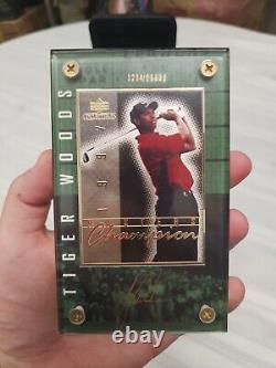 2001 Upper Deck Collectables Tiger Woods 1997 Masters Champion Metal Card