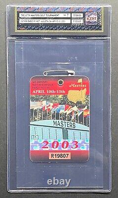 2003 67th Masters Tournament PGA Patrons Badge Vintage Golf Tiger Woods Weir