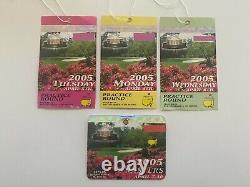 2005 Masters Badge & Practice Round Tickets Augusta National Tiger Woods Wins