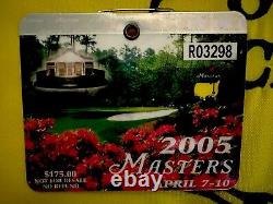 2005 Masters Badge Ticket Augusta National Golf Pga Tiger Woods Wins Very Rare