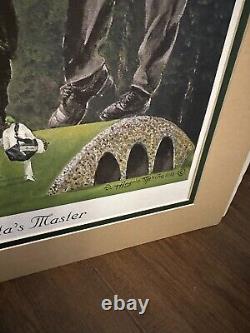 2006 Tiger Woods Augusta's Master lithograph Signed Angelo Marino 17 x 23