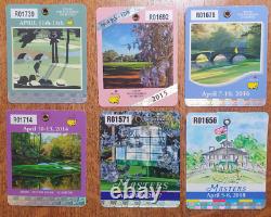 2013, 2014, 2015, 2016, 2017, 2018 Masters PGA Badges