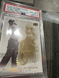 2013 U. D. Master Collection Tiger Woods Auto 1/1 PSA 8 9 Auto Bay Hill