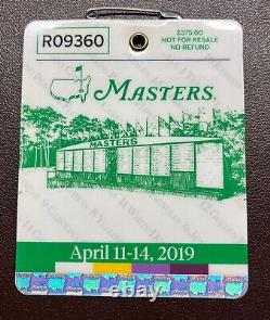2019 Masters Badge Augusta National Golf Club Tiger Woods Champion