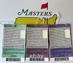 2019 Masters Badges (3). TIGER WOODS 5th WIN! (Friday, Saturday and Sunday!)