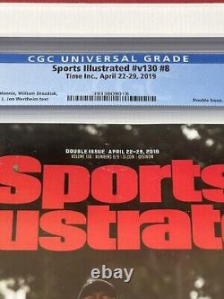 2019 Tiger Woods PSA 8 Masters Badge CGC 8.5 Newsstand Sports Illustrated Framed