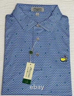 2023 Masters Peter Millar BLUE CONCESSIONS BEER CUP POLO Mens L