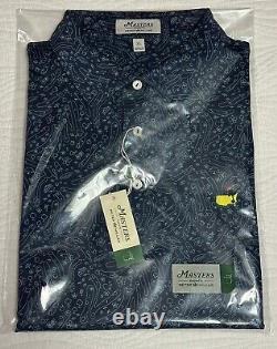 2023 Masters Peter Millar NAVY BLUE AUGUSTA NATIONAL COURSE MAP POLO Mens XL