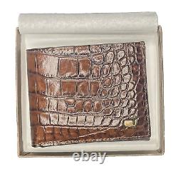 2024 Masters Billfold Wallet Brown Alligator Leather Embossed Gold Logo