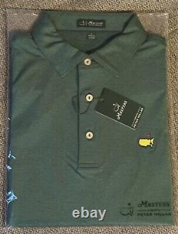2024 Masters Peter Millar GREEN POLO Golf Shirt FROM AUGUSTA NATIONAL! Mens L