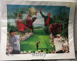 50 Copies TIGER WOODS LITHO GOING FOR THE GREEN 1-50 Of 1000 Masters