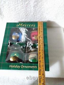 Augusta National Masters Golf Christmas Tree Holiday Ornament Rare Set Of 4