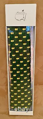 BRAND NEW IN BOX 2024 Men's MASTERS Neck Tie Green Evergreen Rare! Nice print