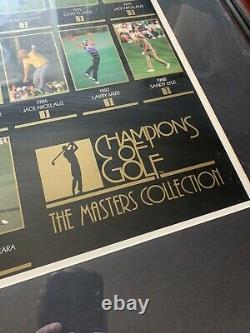 Champions of Golf Master Collection Framed Uncut Card Sheet with Tiger Woods 1998
