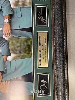 DUSTIN JOHNSON & Tiger Woods 2020 MASTERS Green Jacket Exchange 16x20 PHOTO