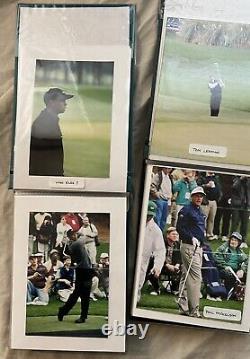 Golf Photograph Lot 2001 Masters Augusta & Worldcomm Tiger Woods Phil Mickelson+