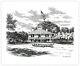 Lee Wybranski Pen And Ink Masters Print Augusta National Golf Clubhouse Founders