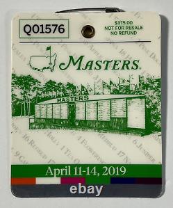Masters Badge 2019 Tiger Woods Champion Augusta National Ticket Free Shipping