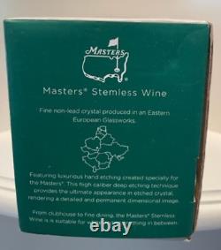 NIB Augusta National Golf Club Masters Stemless Wine Glasses Set of 2 19 oz-Fast