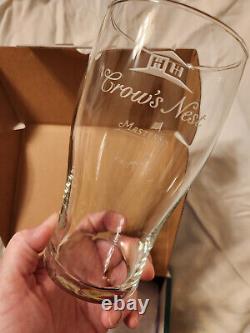 NIB Masters Golf Tournament Crow's Nest Pub Style Glasses with etched logo