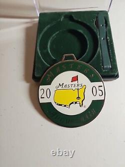 New 2005 Tiger Woods Won This Masters AUGUSTA GOLF TOURNAMENT Bag TAG in Case