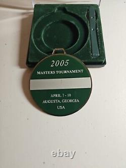 New 2005 Tiger Woods Won This Masters AUGUSTA GOLF TOURNAMENT Bag TAG in Case