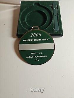 New 2005 Tiger Woods Won This Masters AUGUSTA GOLF TOURNAMENT Bag TAG in Case