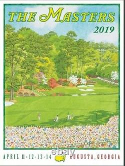 New 2019 Masters Poster Augusta (18 x 24) Tiger Woods Winner