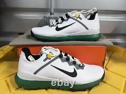 Nike TW 13 Masters White Black Green Tiger Woods Golf DR5752-100 Mens 10 No Lid