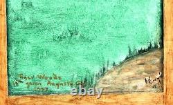 Original Primitive Painting on Board TIGER WOODS 13th Green Augusta MASTERS 1997