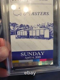 RARE 2019 Tiger Woods Masters 5th Last Win Golf PSA 2 Augusta Badge Ticket PGA