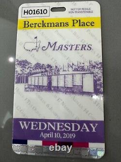 RARE 2019 Tiger Woods The Masters Augusta Badge Ticket PGA