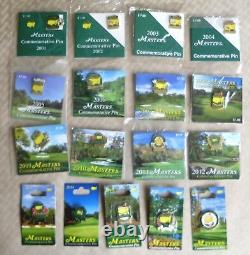 Rare Augusta National Masters Golf Hole Commemorative Pin Set Tiger Woods 01-18