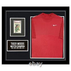 Signed Tiger Woods Framed Display Shirt The Masters Champion +COA