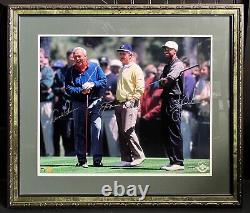 Signed-Tiger Woods-Nicklaus-Arnold Palmer-16x20 Photo-Masters-UDA-Upper Deck