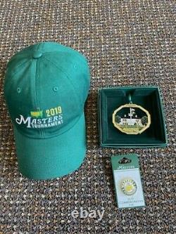 The Masters 2019 Ornament, 2019 Hat & Pin Augusta National Tiger Woods