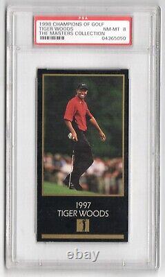 Tiger Woods 1997 1998 Masters Collection Champions Golf Rookie Card Rc PSA 8