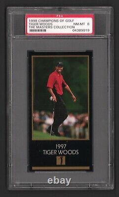 Tiger Woods 1997 1998 Masters Collection Champions Golf Rookie Card Rc PSA 8