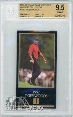 Tiger Woods 1998 Champions of Golf Masters Grand Slam Ventures Rookie BGS 9.5