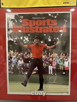 Tiger Woods 2019 Masters Flag Autograph /1000 + 2019 SI Cover Print UD COA Auto