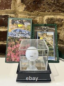 Tiger Woods 2023 Masters Used Practice Round Bridgestone Golf Ball w Ticket Case