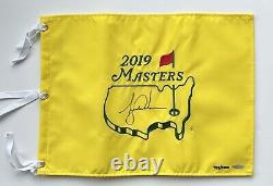 Tiger Woods Autographed 2019 Masters Pin Flag signed LE #725 Upper Deck UDA COA