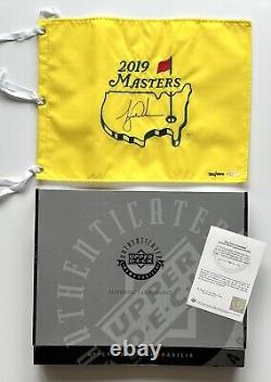 Tiger Woods Autographed 2019 Masters Pin Flag signed LE #725 Upper Deck UDA COA